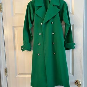 G by Giuliana Green Double-Breasted Trench Coat
